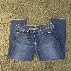 7 For All Mankind Blue Ankle & Cropped Jeans